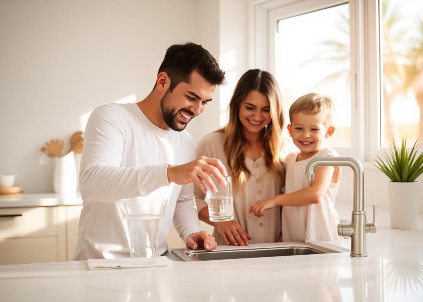Southern California family enjoying clean water at home